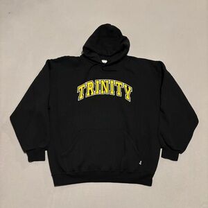 Vintage Russell Athletic Pullover Hoodie Size Large Black Casual Spring Fall 90s